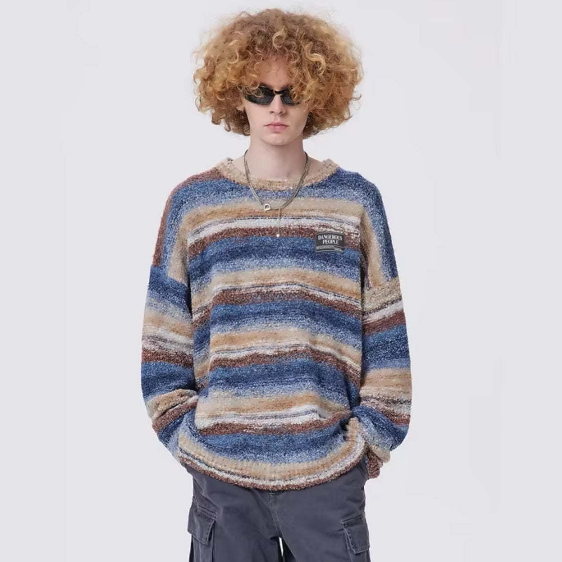 Chunky Striped Knitted Sweater