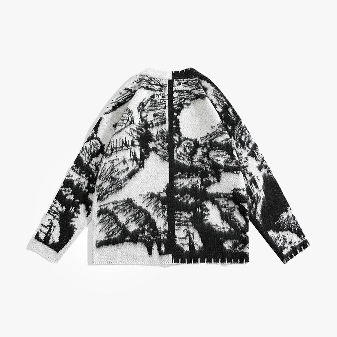 Grunge Men's Knitted Oversized Cardigan