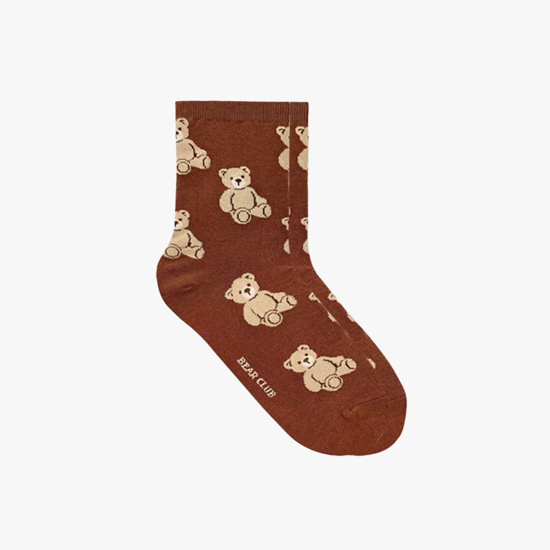 Fluffy Brown Bear Socks