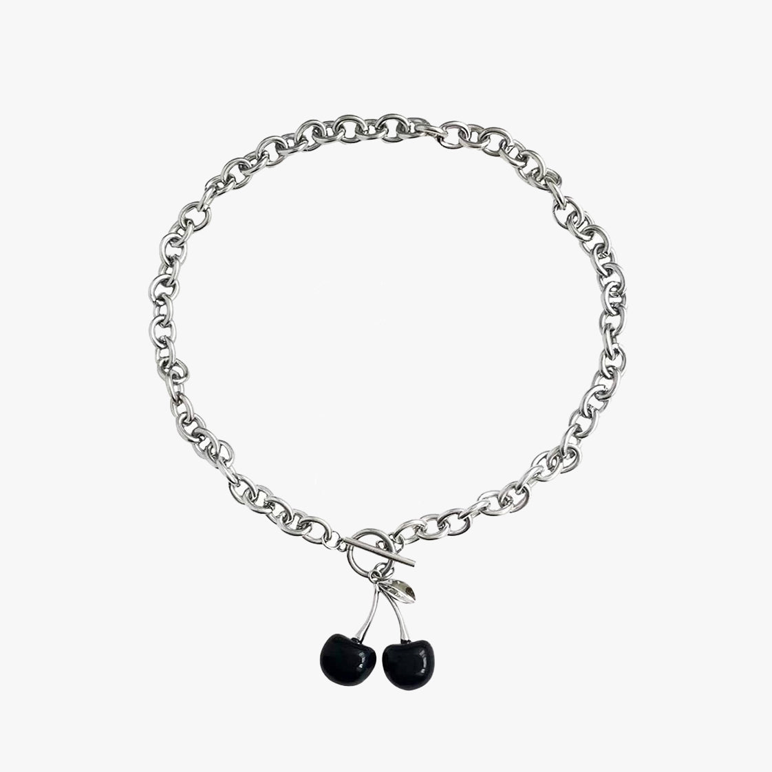 Punk Black Cherry Charm Choker
