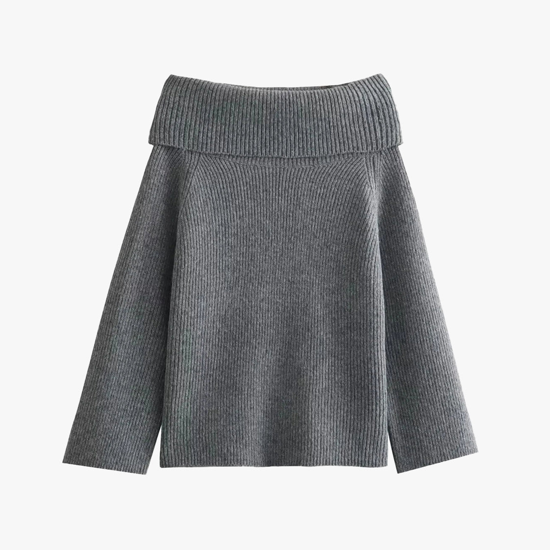 Clean Girl Off Shoulder Knit Sweater
