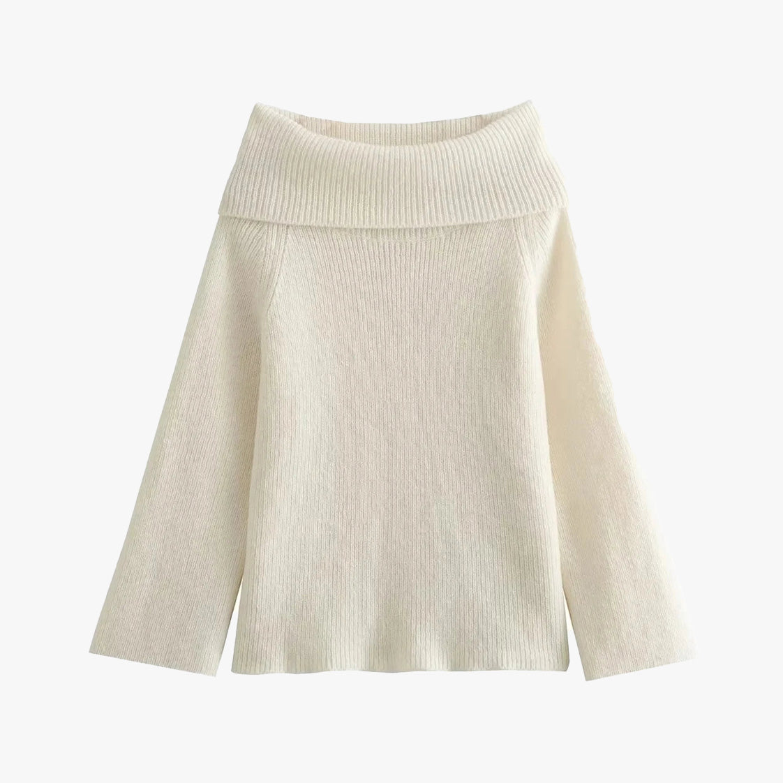Clean Girl Off Shoulder Knit Sweater