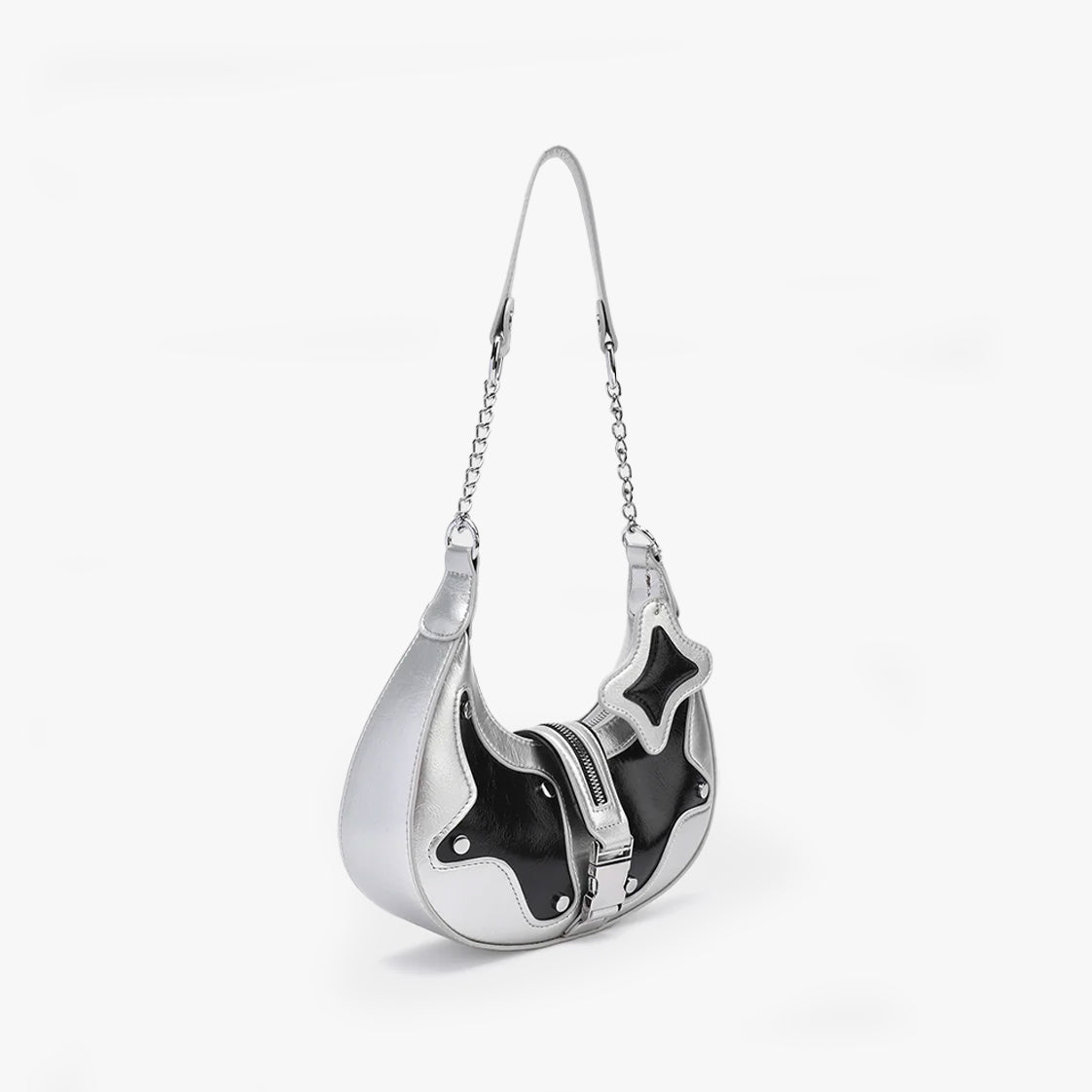 Y2K Contrast Baguette Handbag