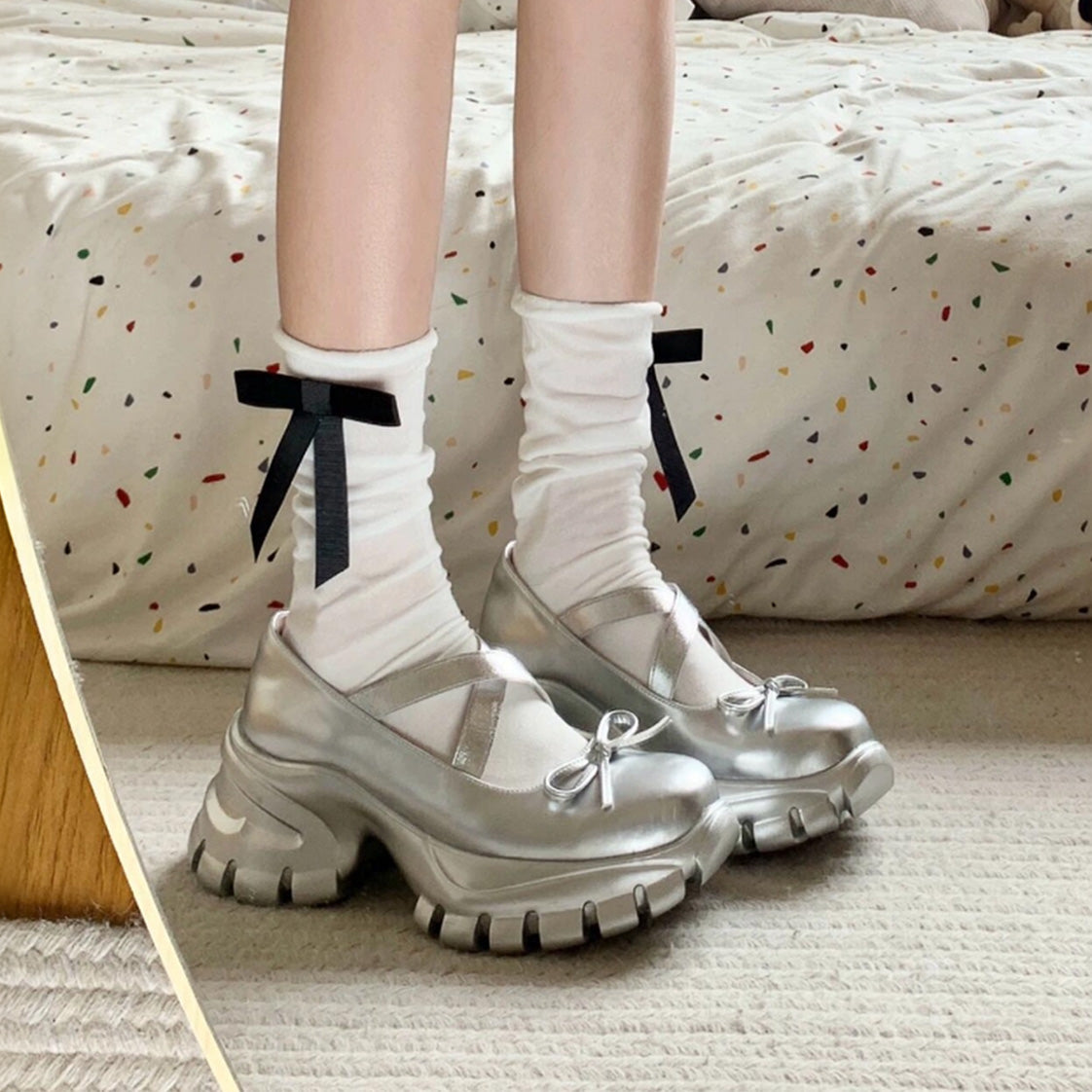 Blokette Core Chunky Mary Jane Bow Shoes