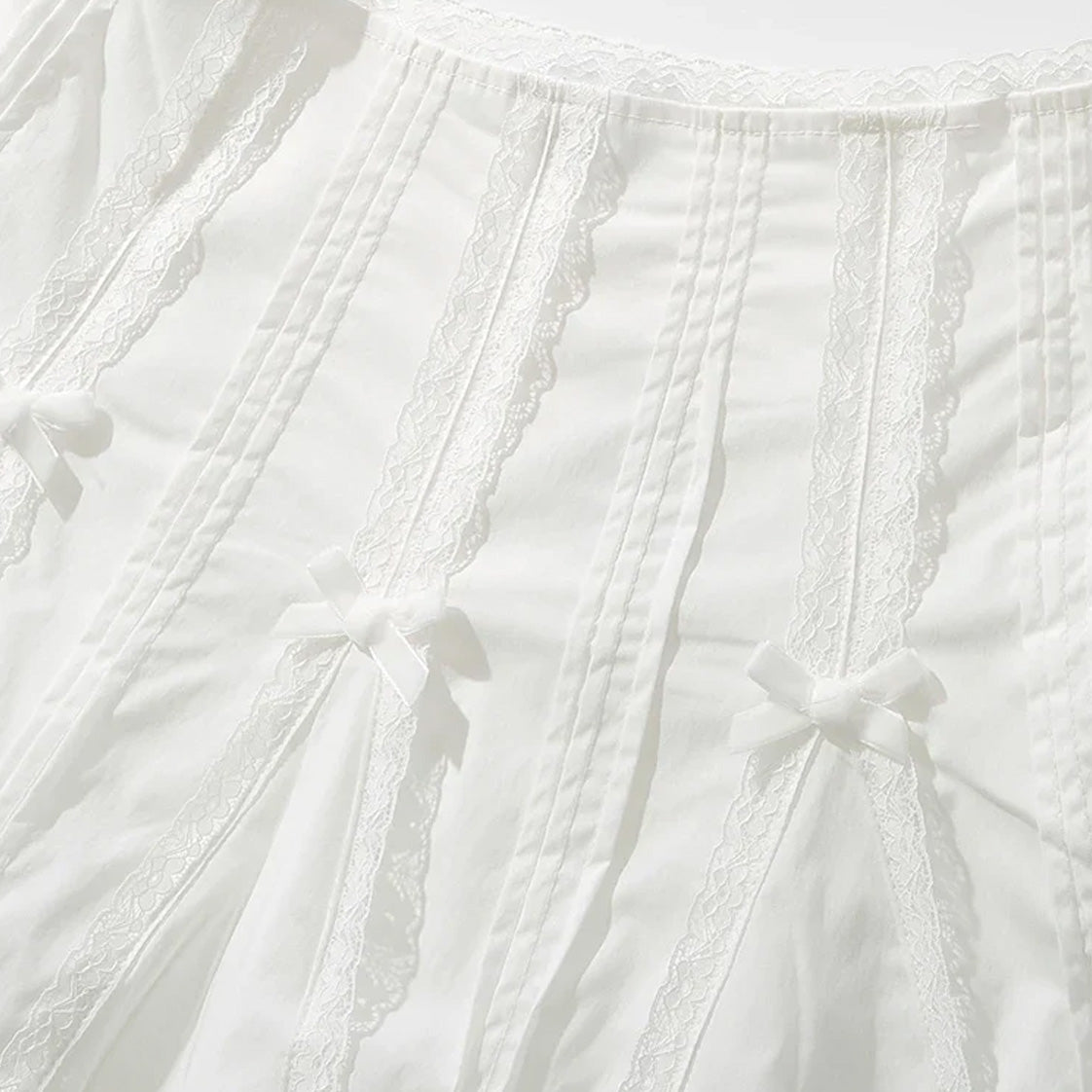 Coquette Lace White Mini Skirt