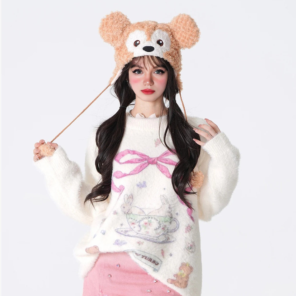 Vintage Dollette Rabbit Fuzzy Sweater