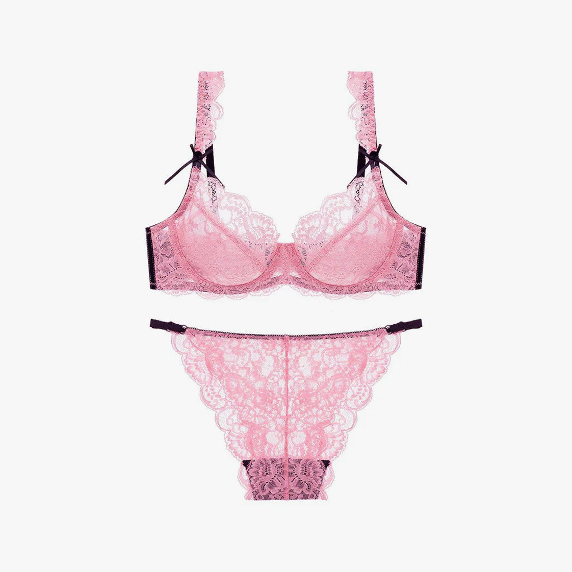 Coquette Bow Lace Bra and Panty Set