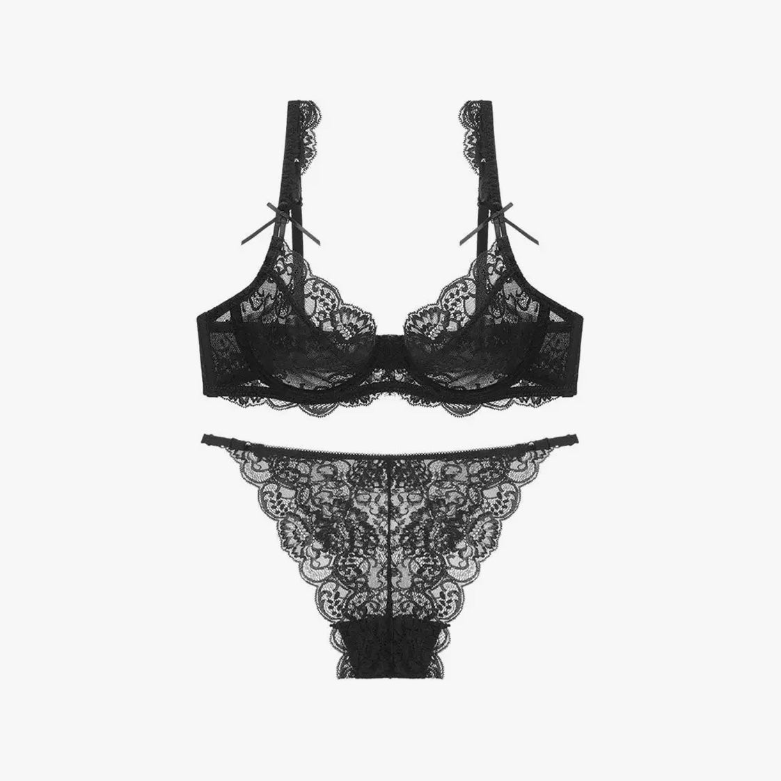 Coquette Bow Lace Bra and Panty Set