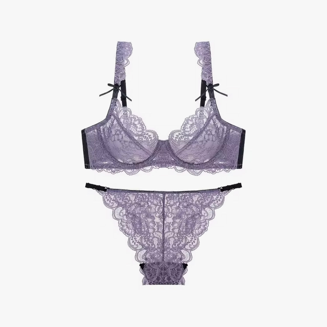 Coquette Bow Lace Bra and Panty Set