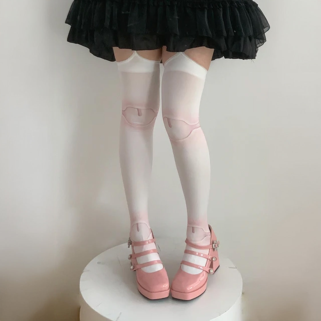 Kawaii Doll Knees Lolita Velvet Stockings