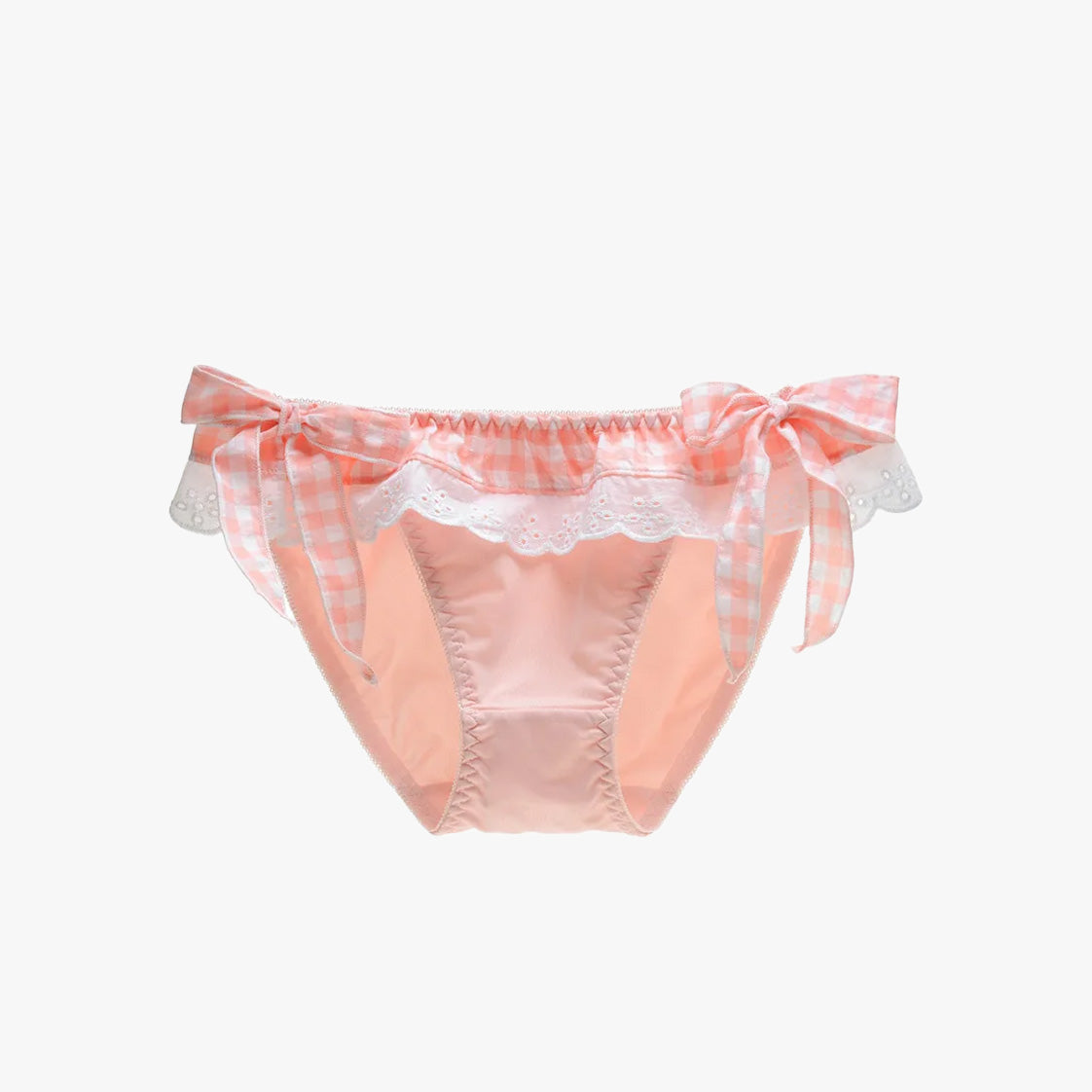 Cherry Girl Gingham Bow Cotton Panties