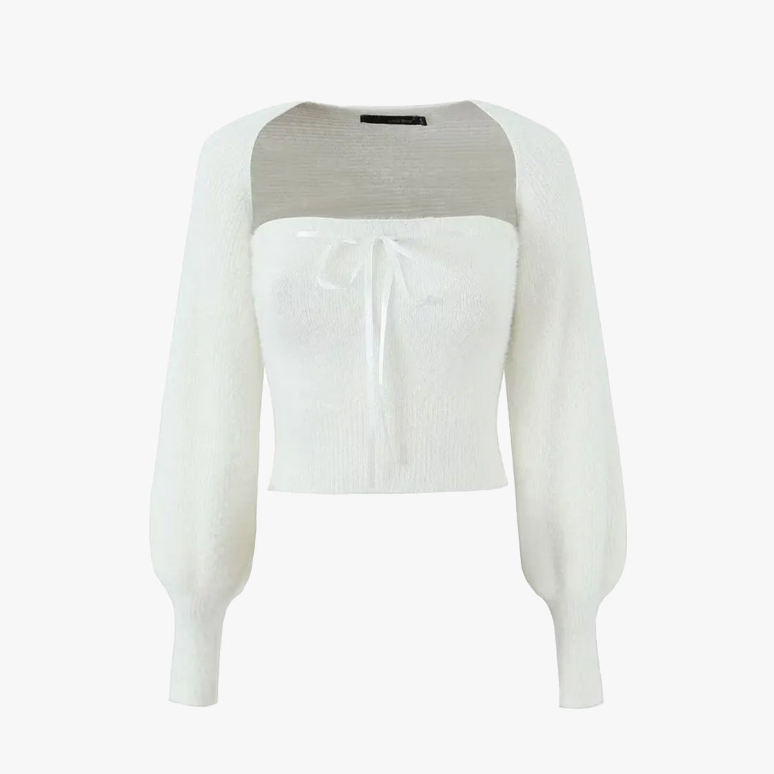 Ballerina Fuzzy Lantern Sleeve Two-piece Set