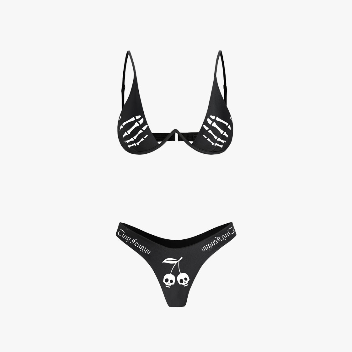 Grunge Skull Hands Bikini Swimsuit