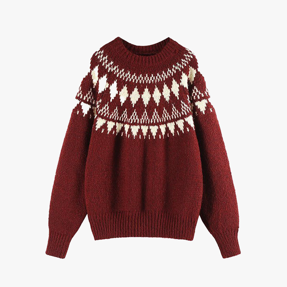 Retro Icelandic Knit Sweater