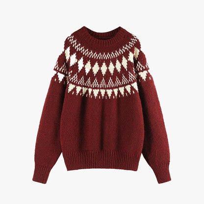 Retro Icelandic Knit Sweater