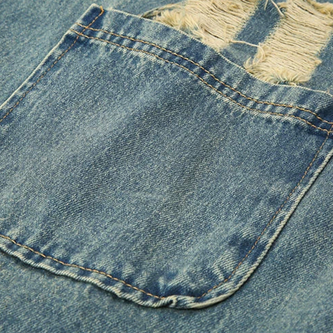 Y2K Distressed Oversized Denim Blazer