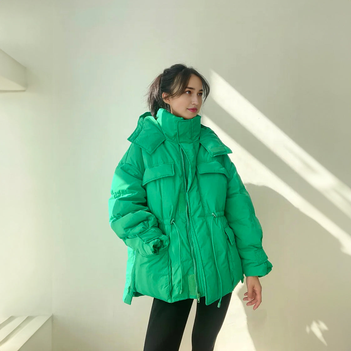 Marshmallow Fluffy Hooded Parka Coat