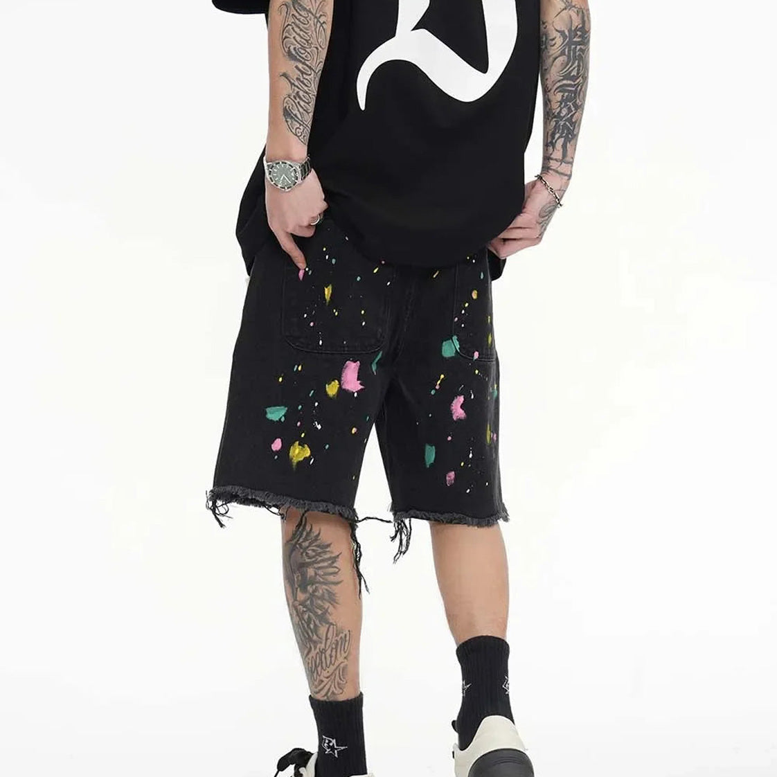 Y2K Retro Loose Embroidered Denim Shorts