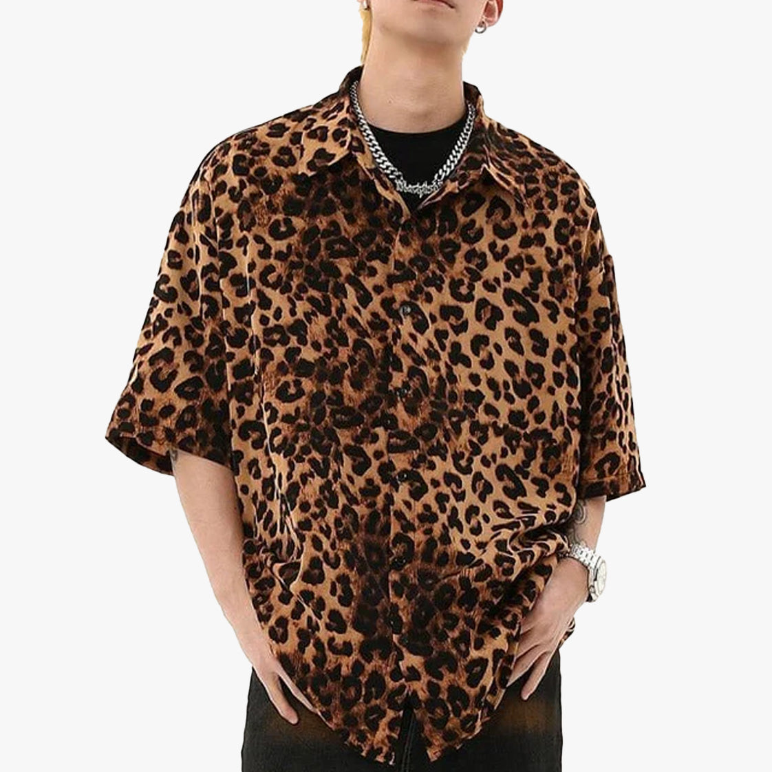 Starboy Leopard Oversized Shirt