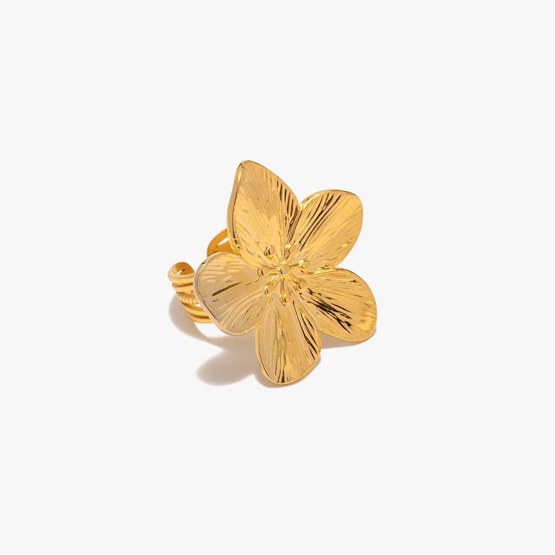 Coastal Summer Gold Plated Flower Ring