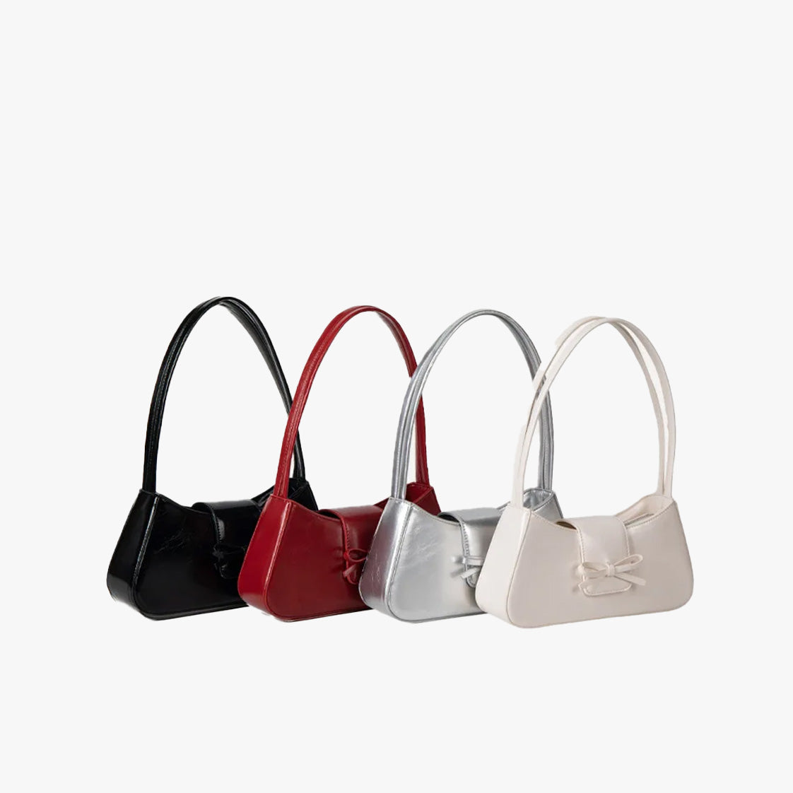 Ruby Aesthetic Bow Leather Handbag