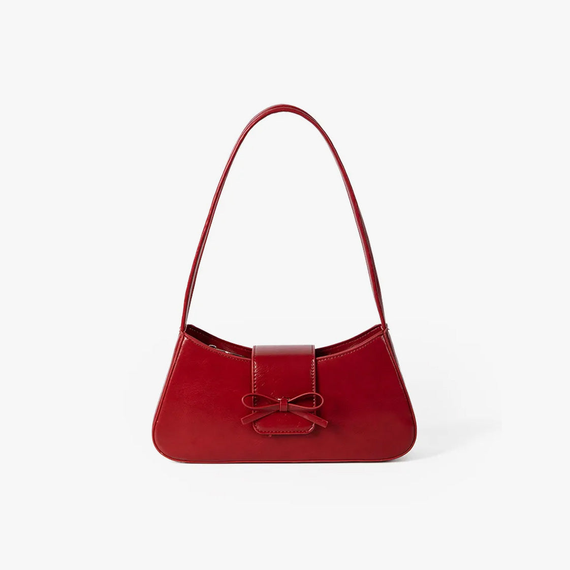 Ruby Aesthetic Bow Leather Handbag