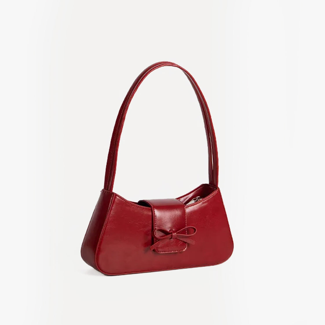 Ruby Aesthetic Bow Leather Handbag