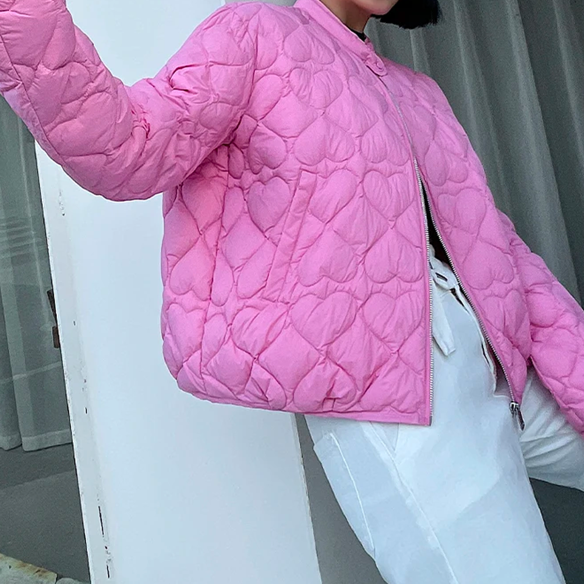 Pink Hearts Padded Jacket