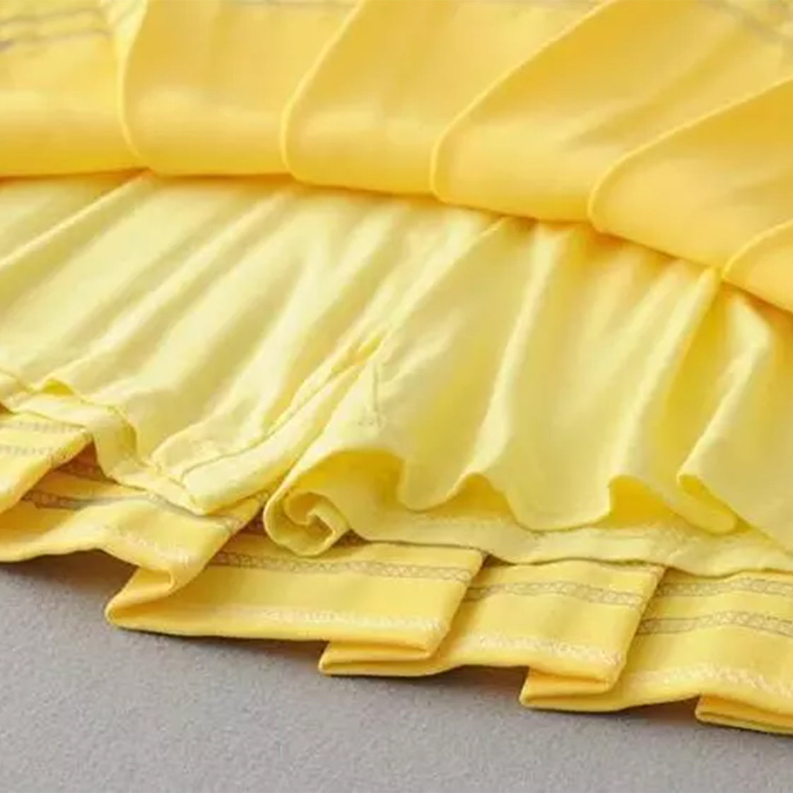 Sky Blue Pleated Mini Skirt