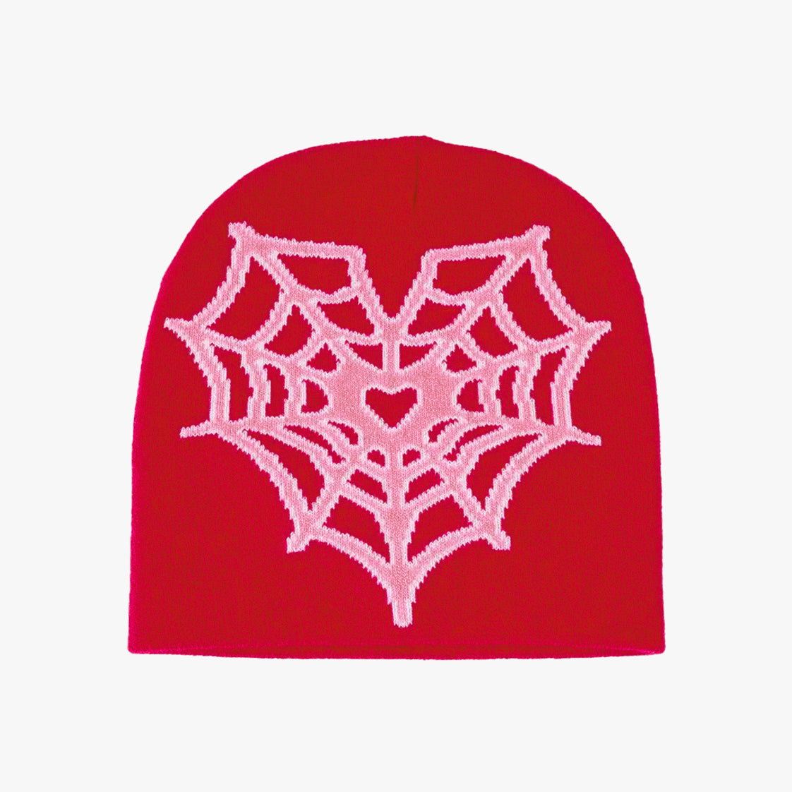 Spider Web Heart Aesthetic Beanie