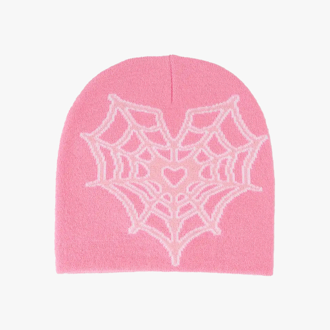 Spider Web Heart Aesthetic Beanie