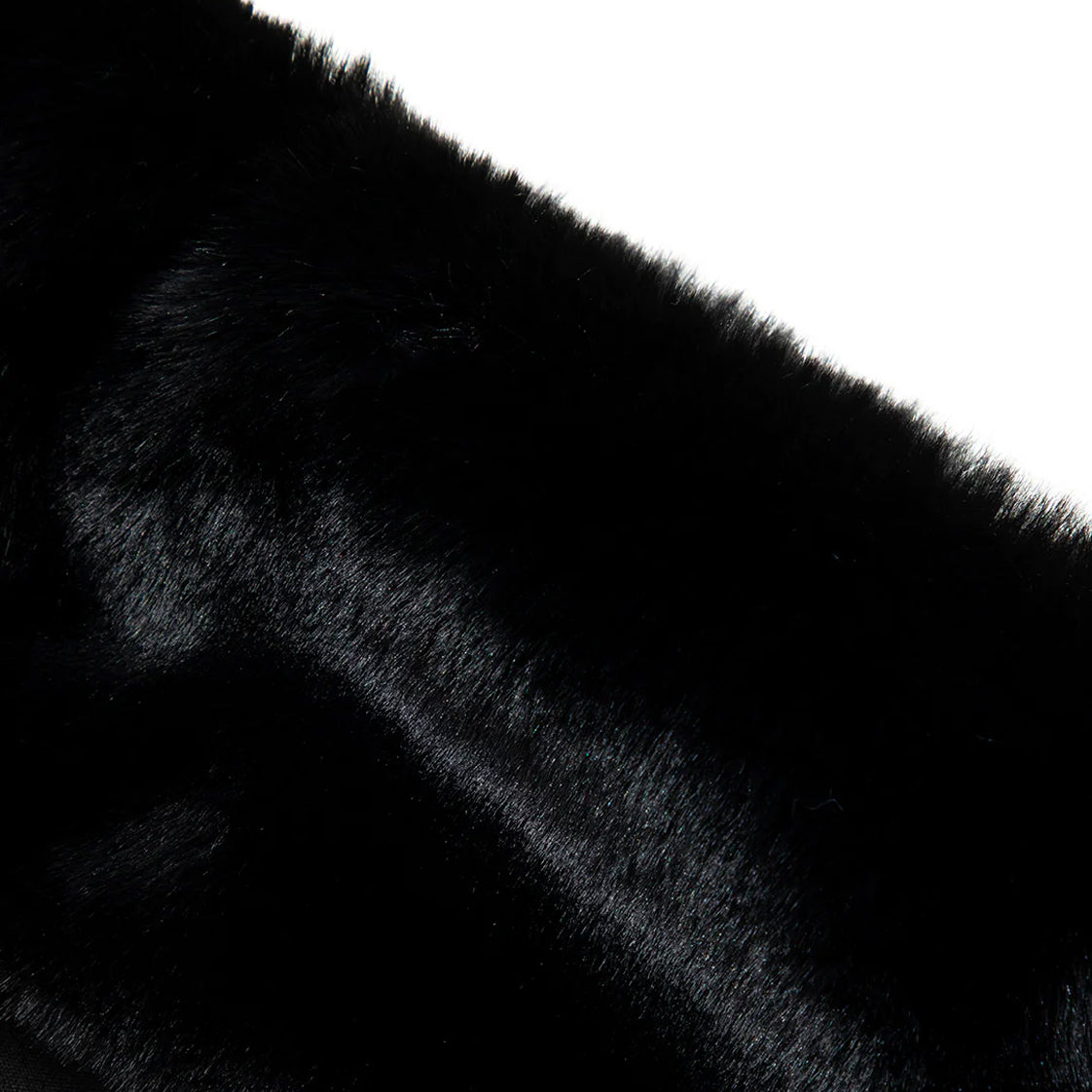 Black Off Shoulder Furry Dress
