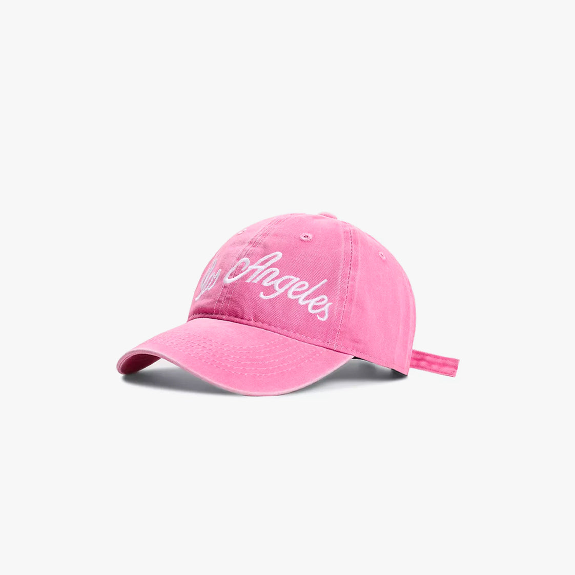 Pink Los Angeles Embroidered Baseball Cap