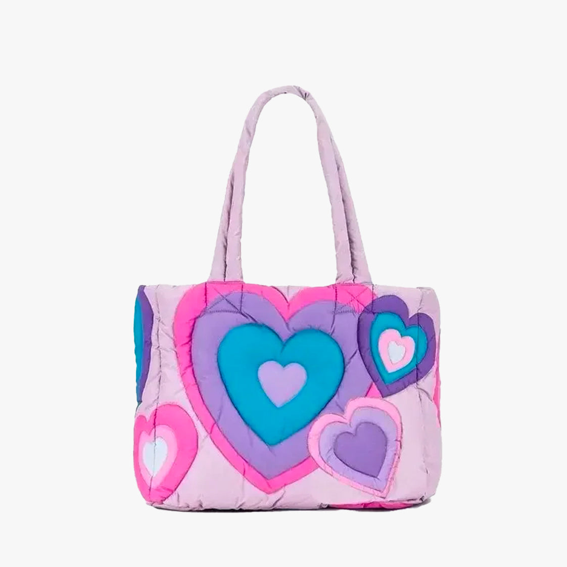 3D Heart Quilted Tote