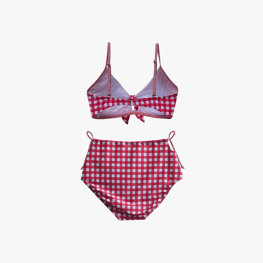 Cherry Gingham High Waist Swimsuit