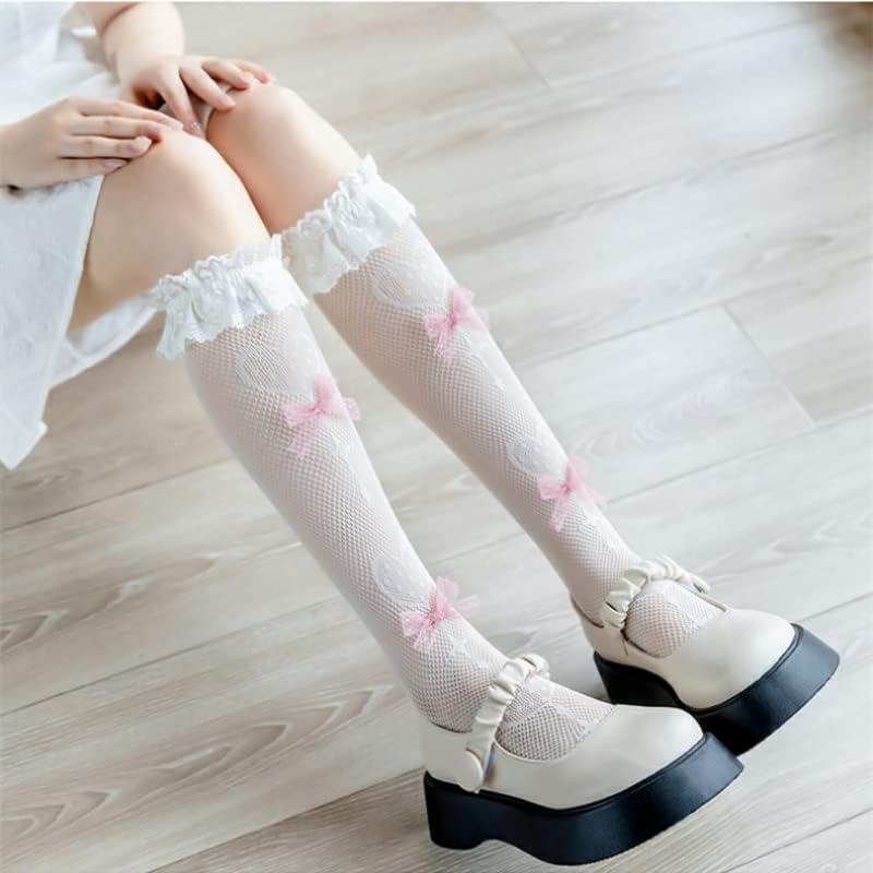 Coquette Bowknot Lace Calf Socks