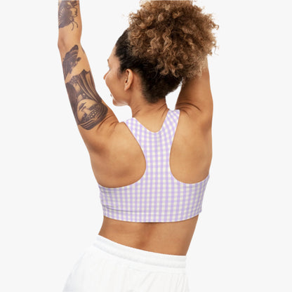 Gingham Soft Girl Seamless Sports Bra