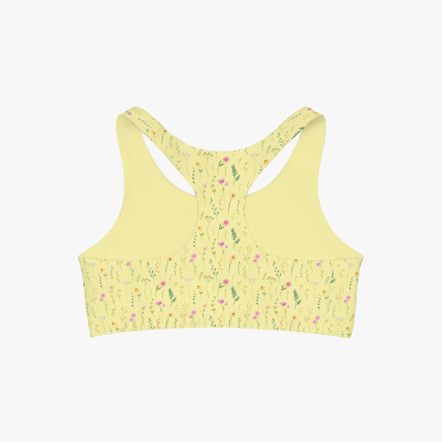 Soft Girl Floral Seamless Sports Bra