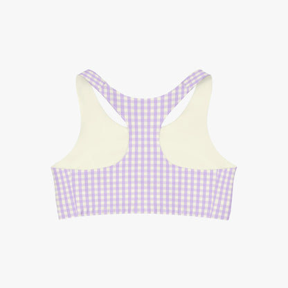 Gingham Soft Girl Seamless Sports Bra