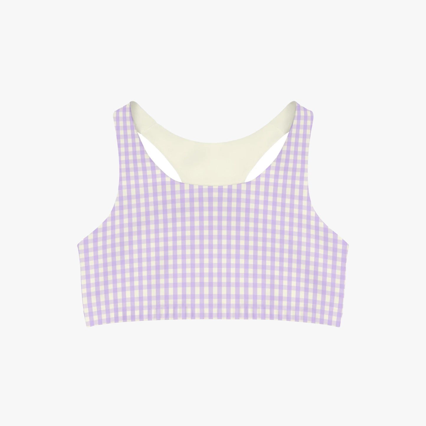 Gingham Soft Girl Seamless Sports Bra