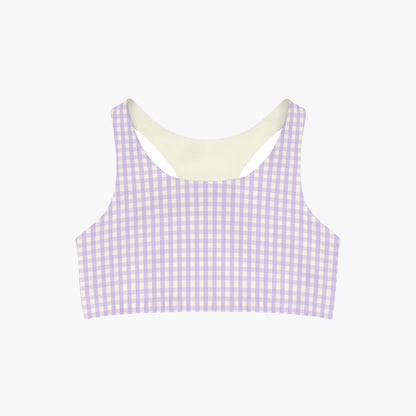 Gingham Soft Girl Seamless Sports Bra