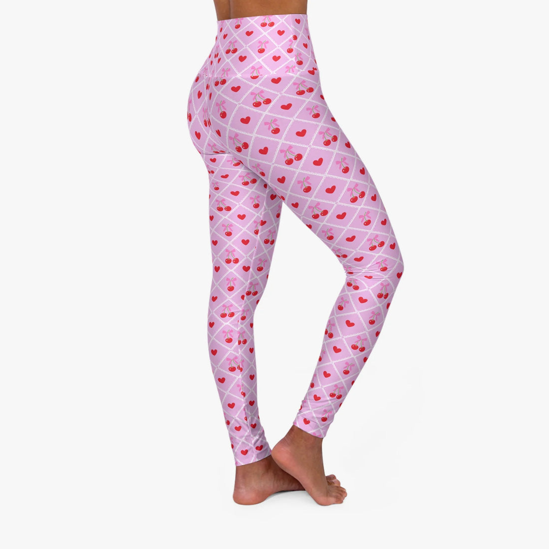 Coquette Cherry Yoga Leggings