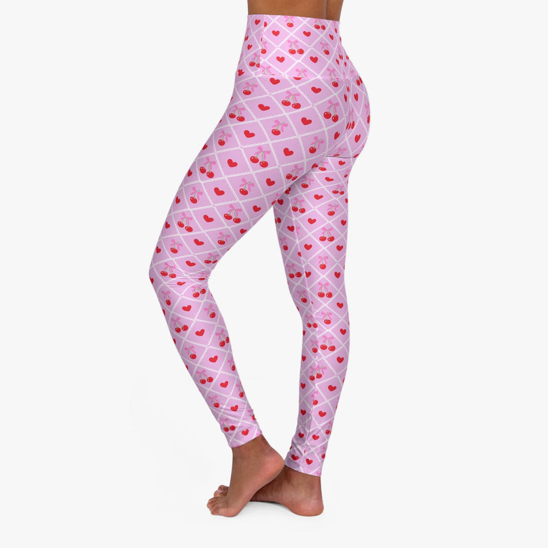 Coquette Cherry Yoga Leggings