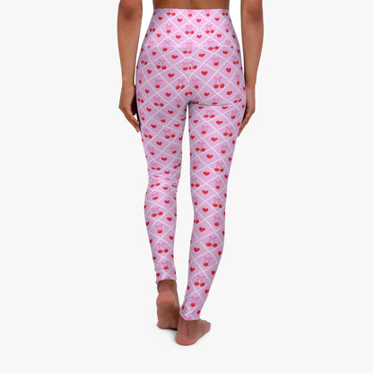 Coquette Cherry Yoga Leggings