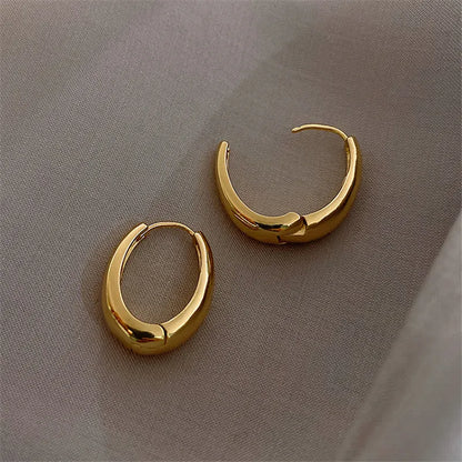 Croissant Gold Hoop Earrings