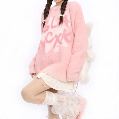 Coquette Kawaii Graphic Knit Sweater
