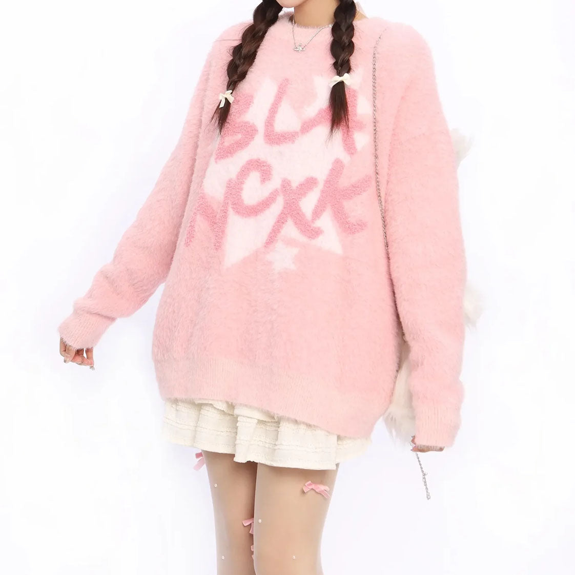 Coquette Kawaii Graphic Knit Sweater