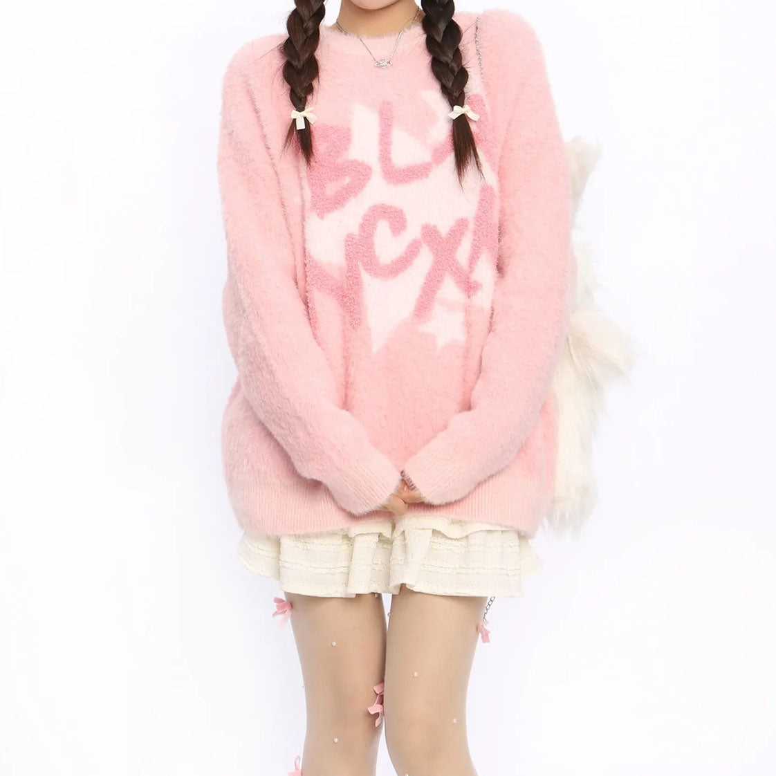Coquette Kawaii Graphic Knit Sweater