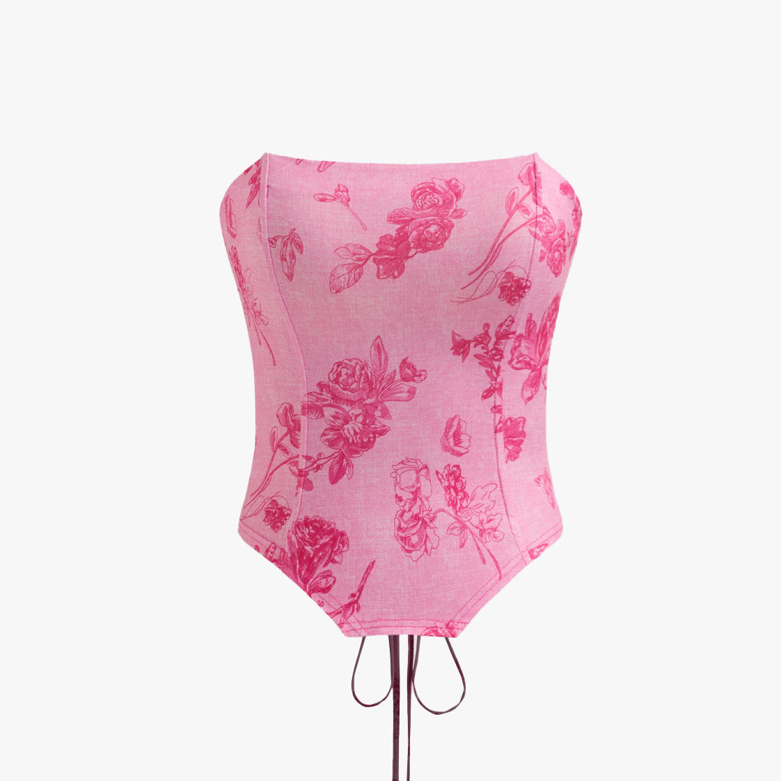 Y2K Floral Butterfly Corset Top