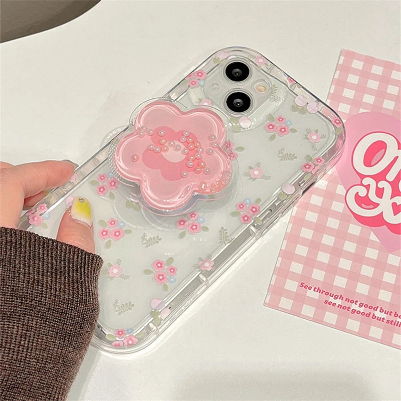 3D Pink Flower iPhone Case